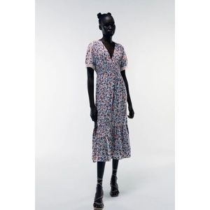 NWT Zara PRINTED MIDI DRESS